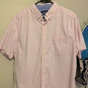 Nautica Men’s Button Down Short Sleeve Shirt Sz L